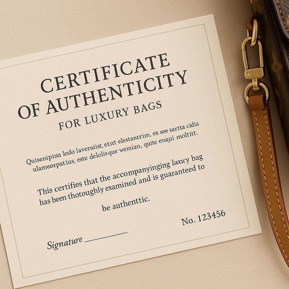 COA Certificate of Authenticity
